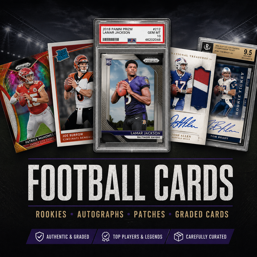 graded football cards collage 