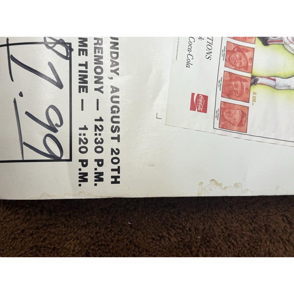 Orioles Hall Of Fame Day Earl Weaver August 20th Coca-Cola Advertisement Poster