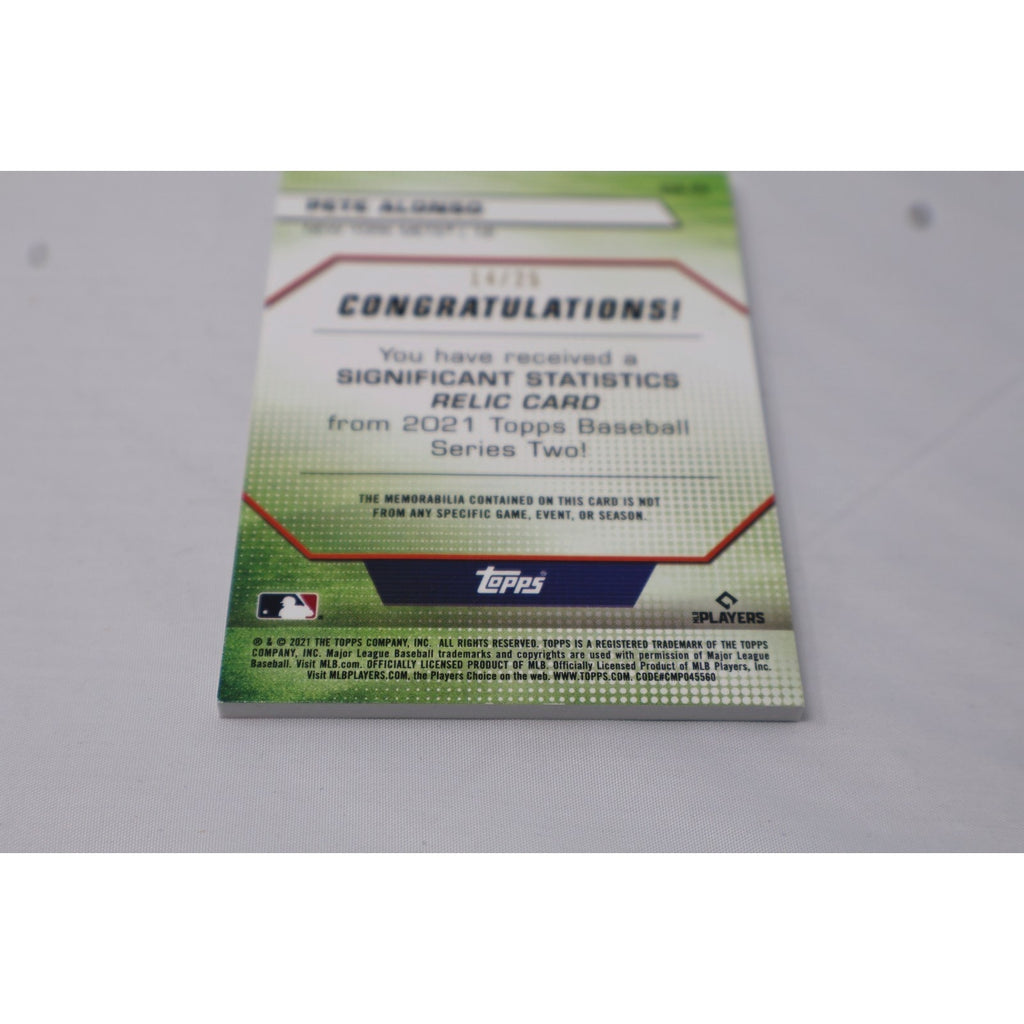 Pete Alonso 2021 Topps Significant Statistics Relic 14/25 #SSR-PA NM+