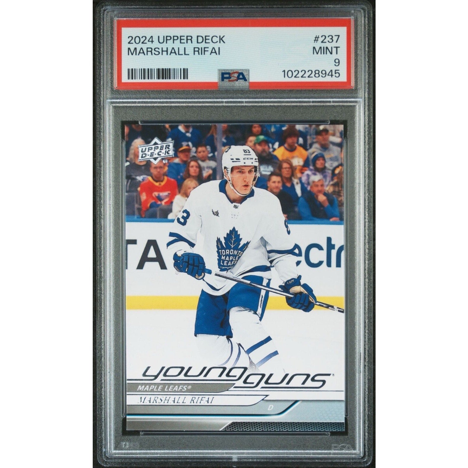 2024 UPPER DECK #237 MARSHALL RIFAI Maple Leafs Rookie Young Guns Hockey RC
