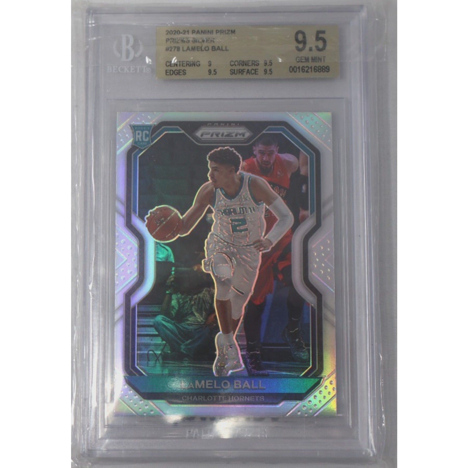 Lamelo Ball 2020-21 Panini Prizm Silver Prizm RC Rookie #278 BGS 9.5 Gem Mint