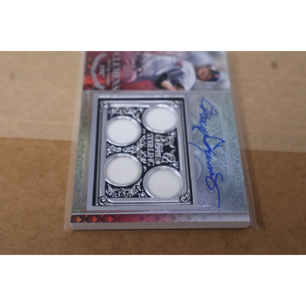 Roger Clemens Topps Sterling Season 1987 Silver Patch Card Auto 1/5 #SSAR-RCL