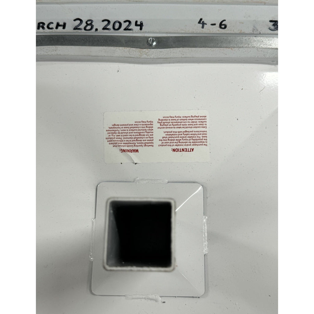Game-used authentication underside detail from 2024 Orioles Opening Day third base