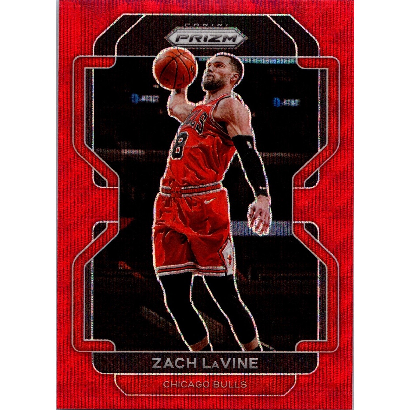 Zach LaVine 2021-22 Panini Prizm #107 Red Wave Color Match Chicago Bulls Mint