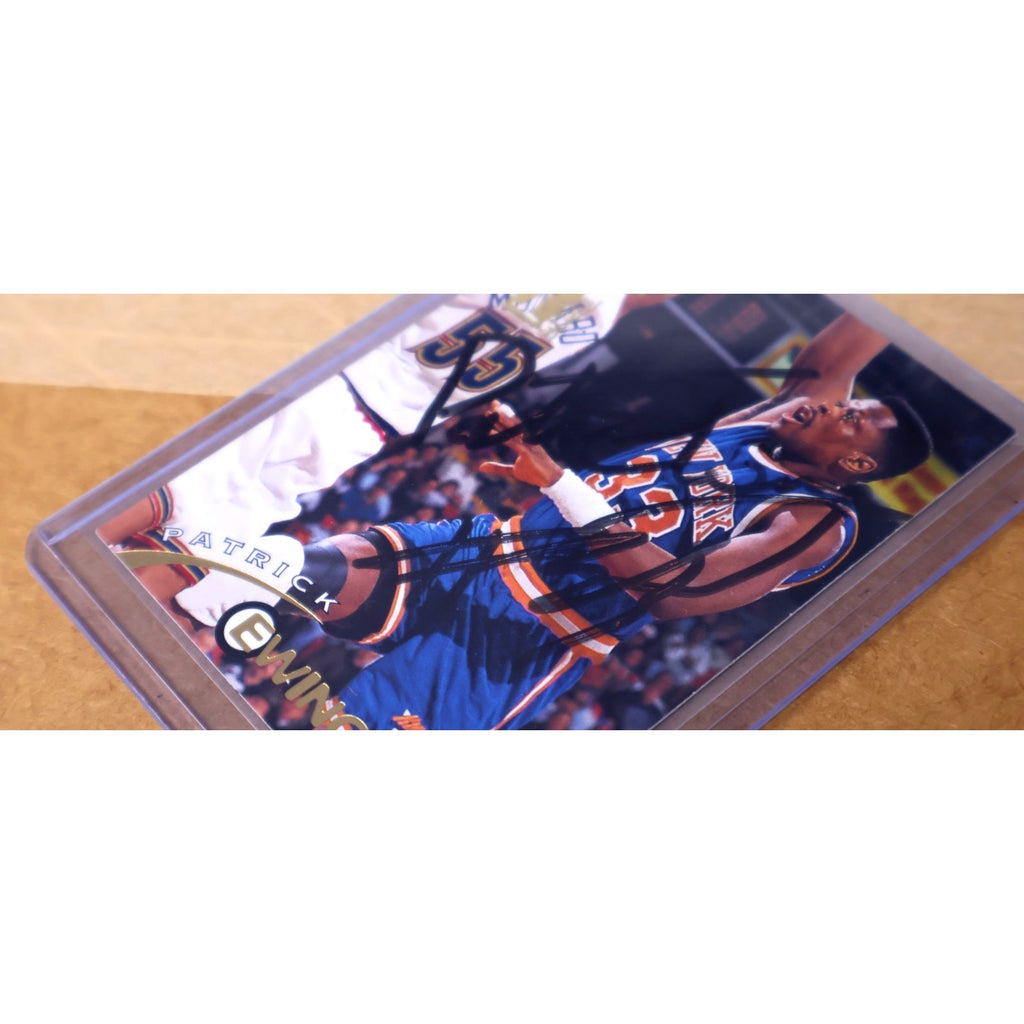 Patrick Ewing Autographed 1994 Topps Stadium Club Card #1 New York Knicks