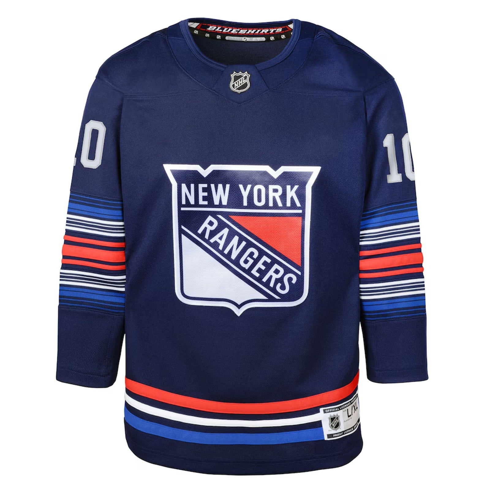 Artemi Panarin New York Rangers Youth Alternate Premier Player Jersey front view featuring Rangers crest and number 10