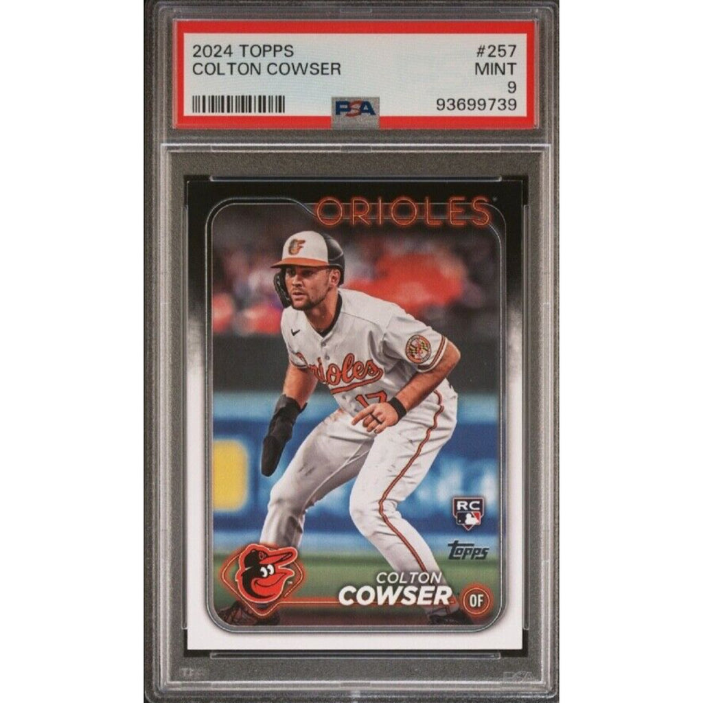2024 TOPPS COLTON COWSER #257 Baltimore ORIOLES PSA 9 Mint ROOKIE RC Series 1