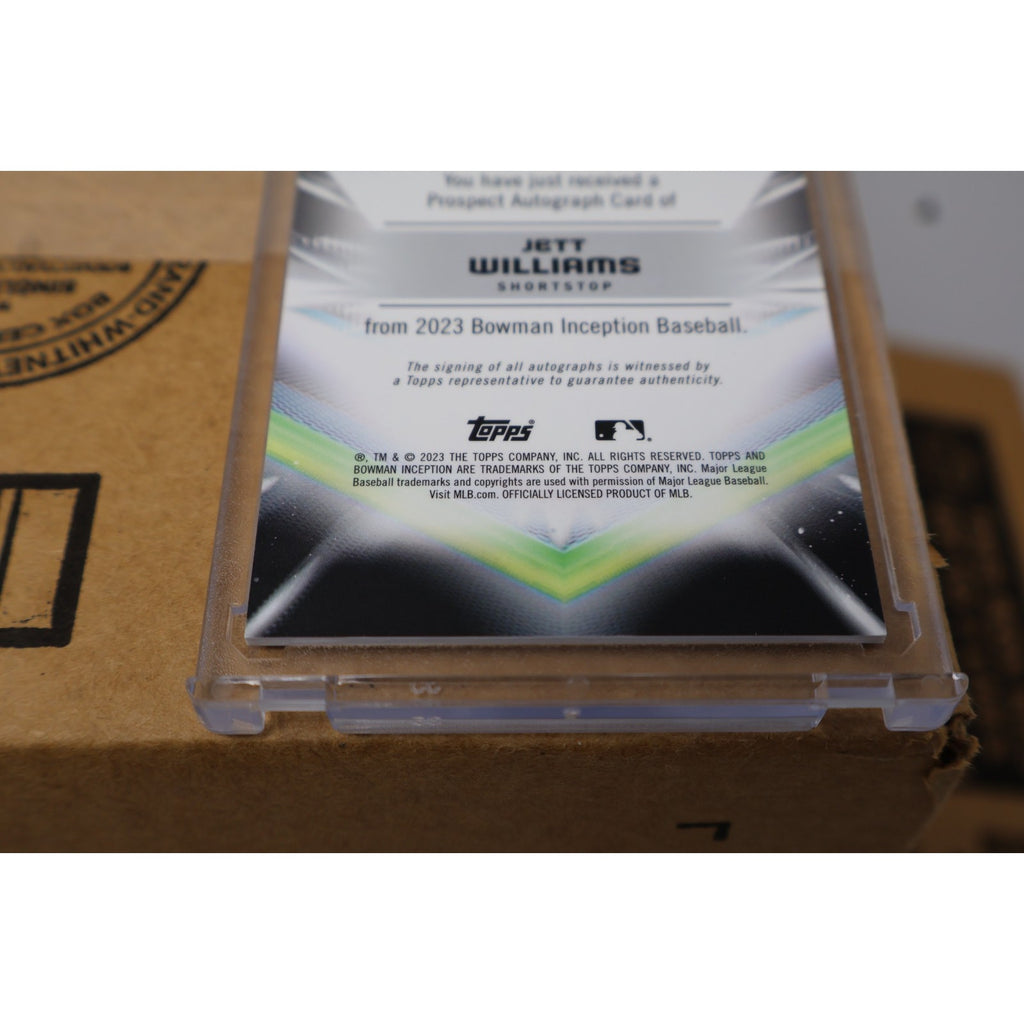 Jett Williams 2023 Bowman Inception Auto /200 #BPA-JW Mint