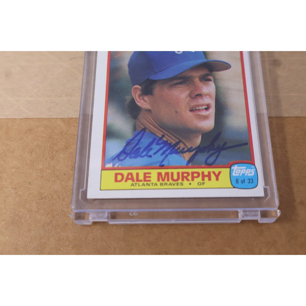 Dale Murphy Signed 1986 Topps Quacker Chewy Granola Bars 8/33 Card Auto