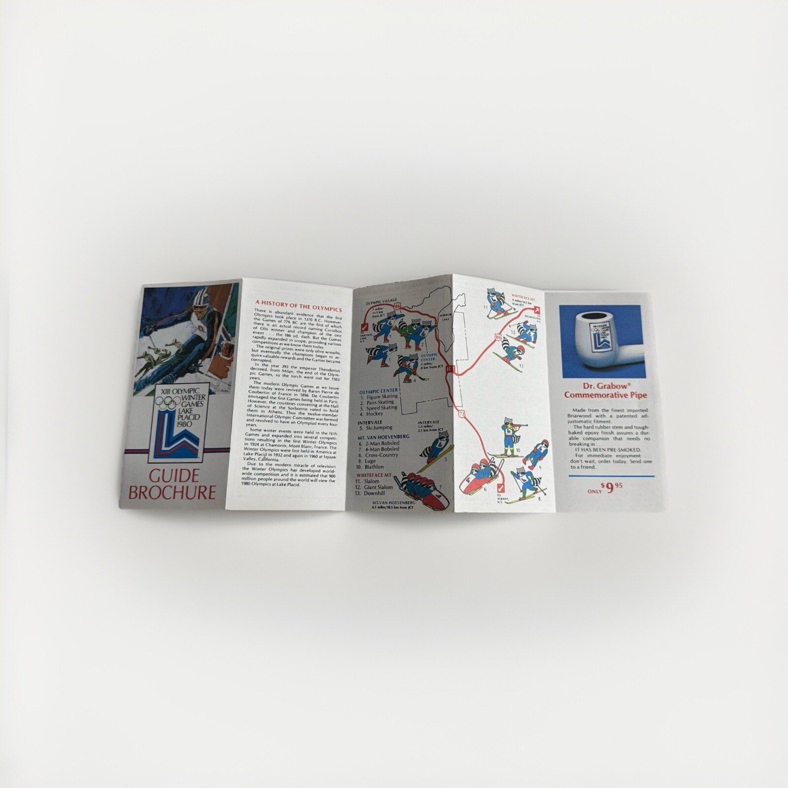 Lot Of 50 1980 XIII OLYMPIC WINTER GAMES LAKE PLACID GUIDE BROCHURE Fold Booklet