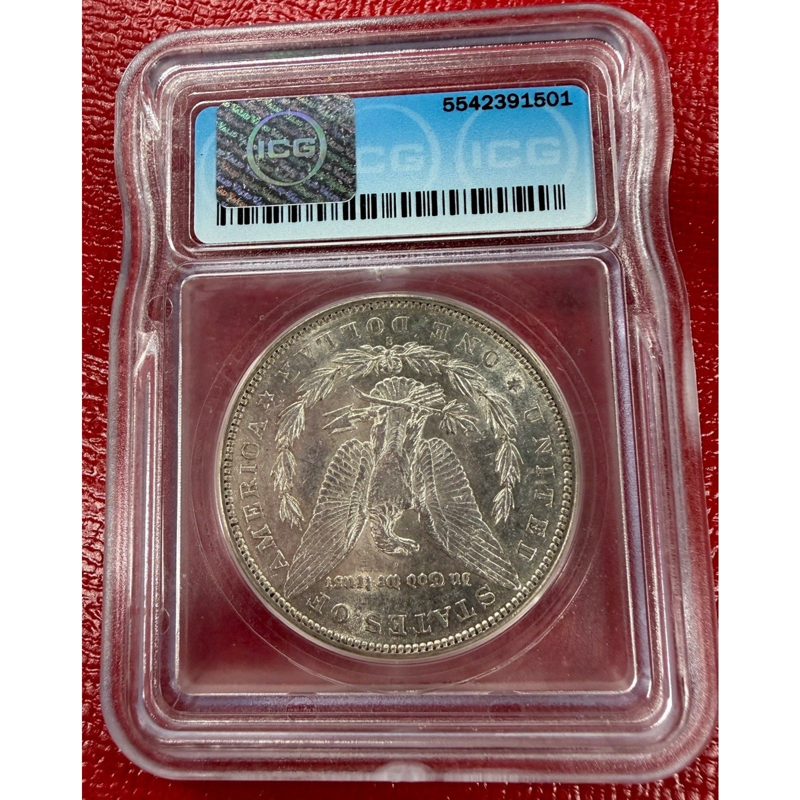 1896-S Morgan Silver Dollar ICG AU53 Details Obverse S$1 Beautiful Coin