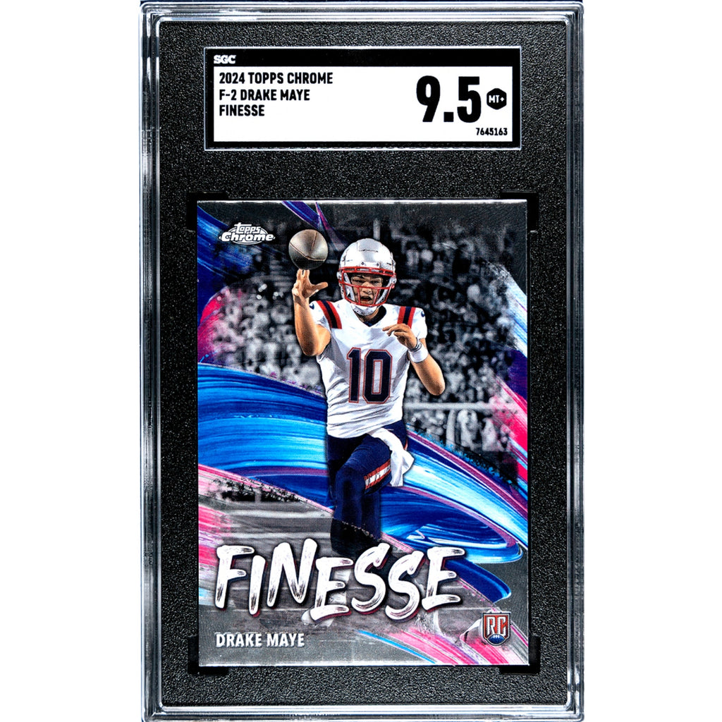 Drake Maye 2024 Topps Chrome Finesse #F-2 RC SGC Graded 9.5