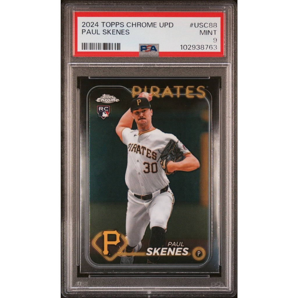 2024 TOPPS CHROME UPDATE #USC88 PAUL SKENES Rookie Pirates RC PSA 9 Mint MLB
