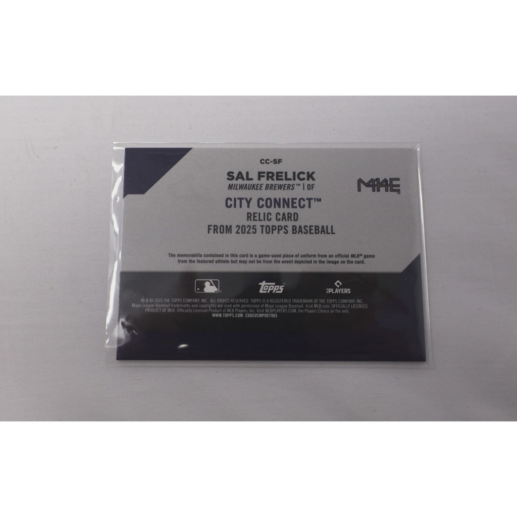 Sal Frelick 2025 Topps Series 1 City Connect Jersey Patch #CC-SF Milwaukee