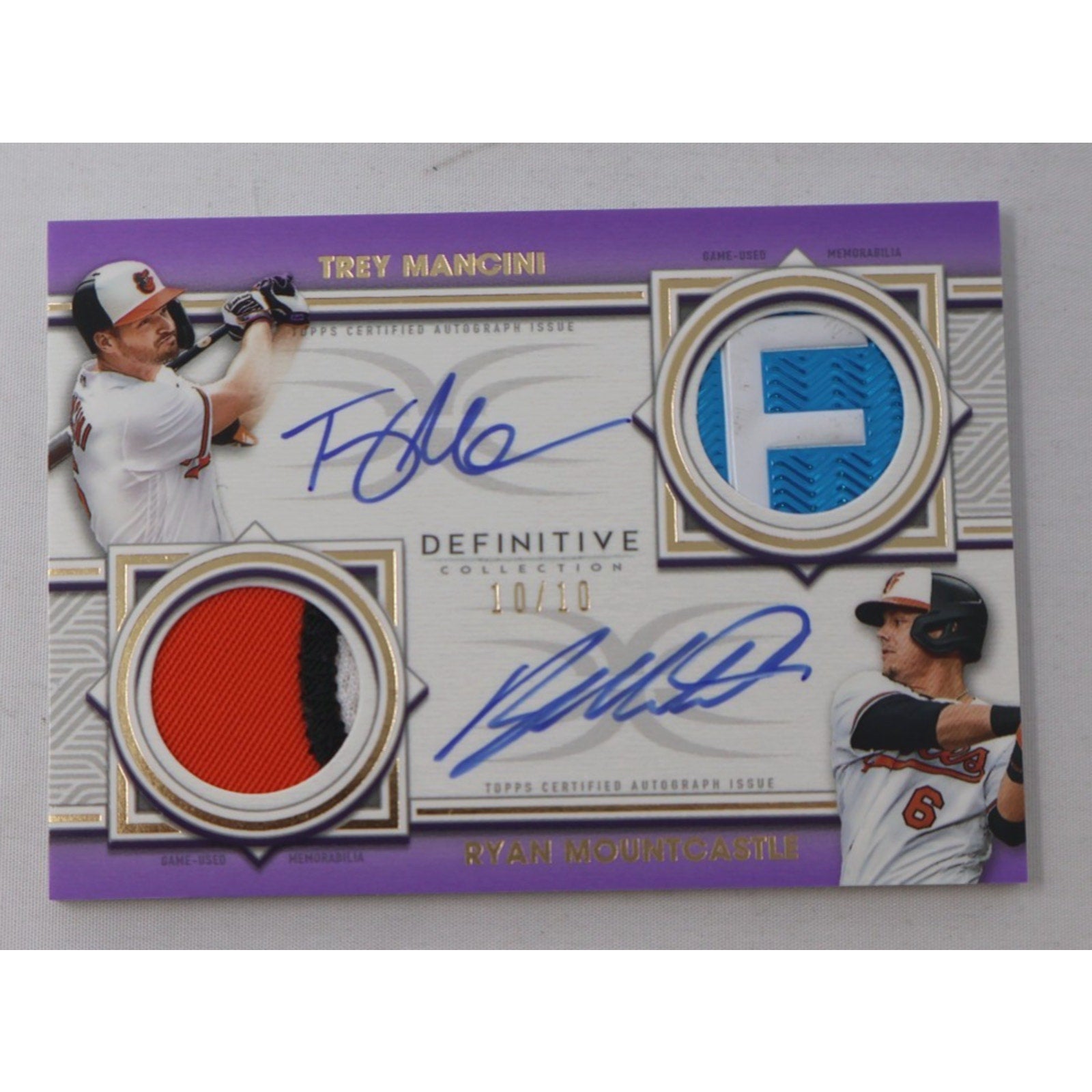 Trey Mancini / Ryan Mountcastle 2022 Topps Definitive Dual Auto /10 #DAR-MM