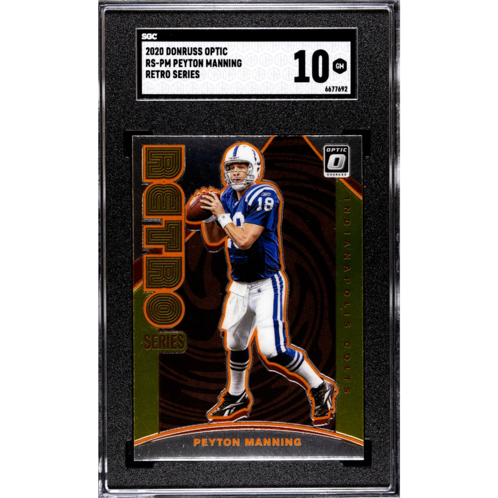 Peyton Manning 2020 Donruss Optic #RSPM Retro Series SGC 10 Indianapolis Colts