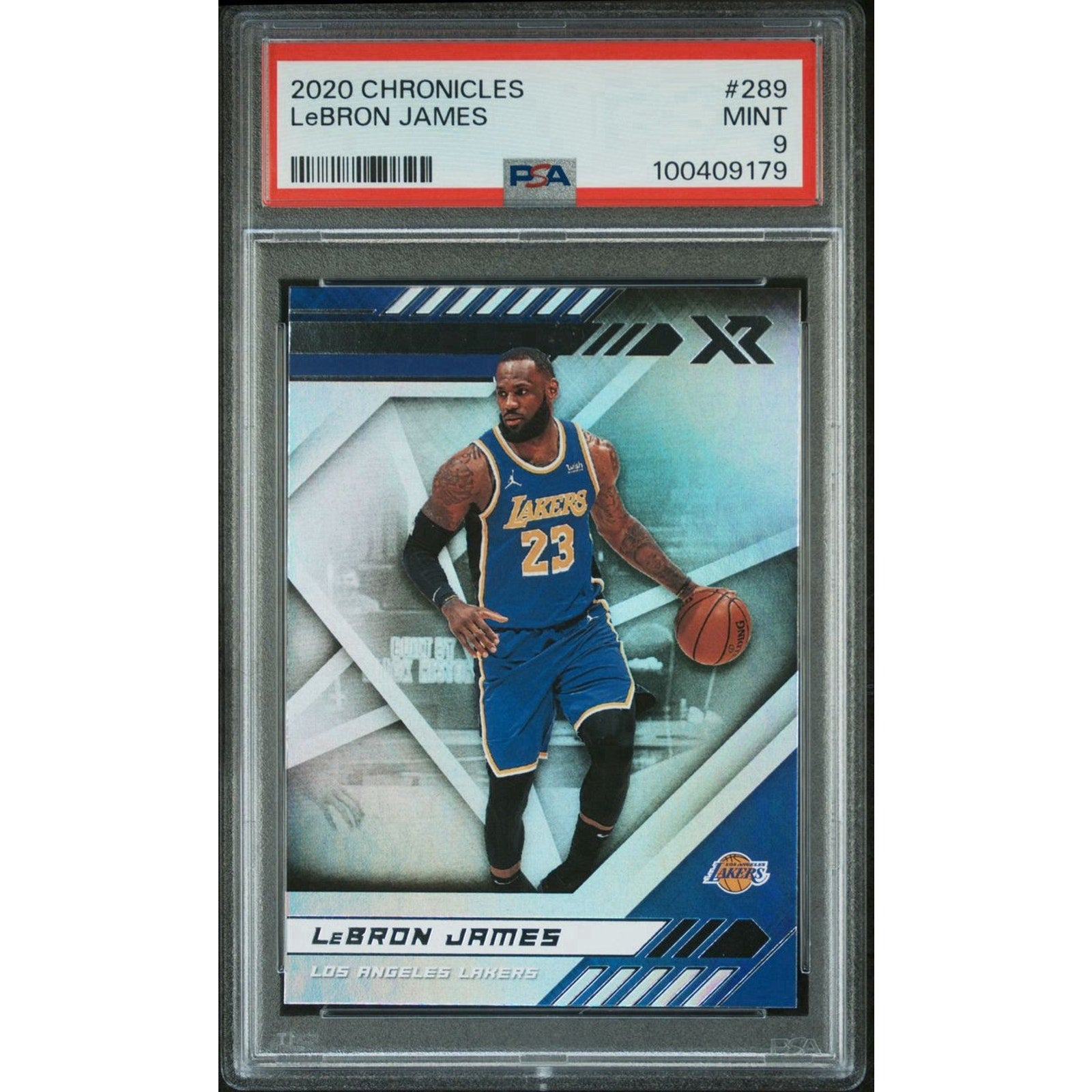 2020-21 Panini Chronicles Xr #289 LeBron James PSA 9 Mint Los Angeles Lakers