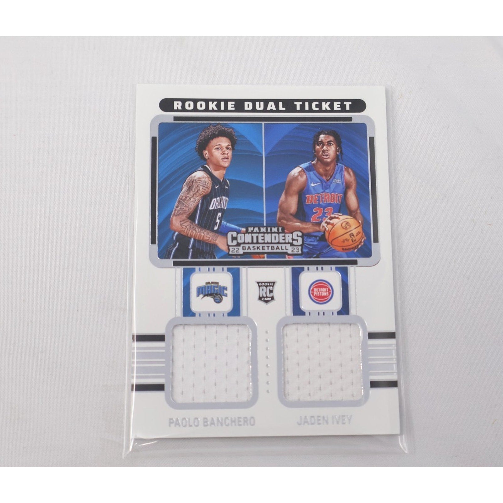 Rookie Ticket Dual Swatches 2022-23 Contenders Paolo Banchero Jaden Ivey RC Mint