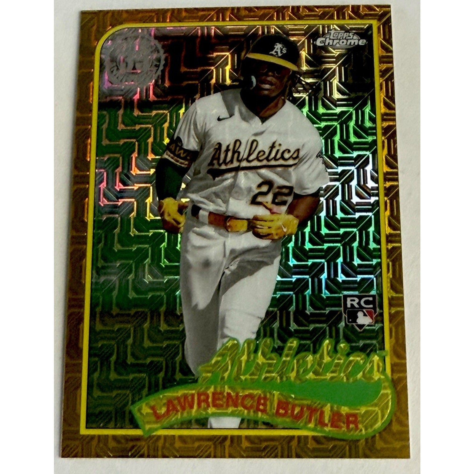 2024 Lawrence Butler Topps Series 1 Gold Mojo /50 #T89C-57 Rookie