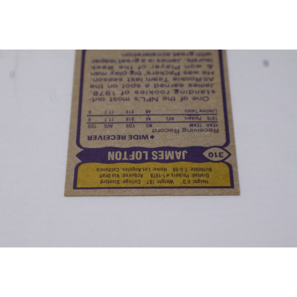 James Lofton 1979 Topps #310 Rookie Card Green Bay Packers NM+ RC