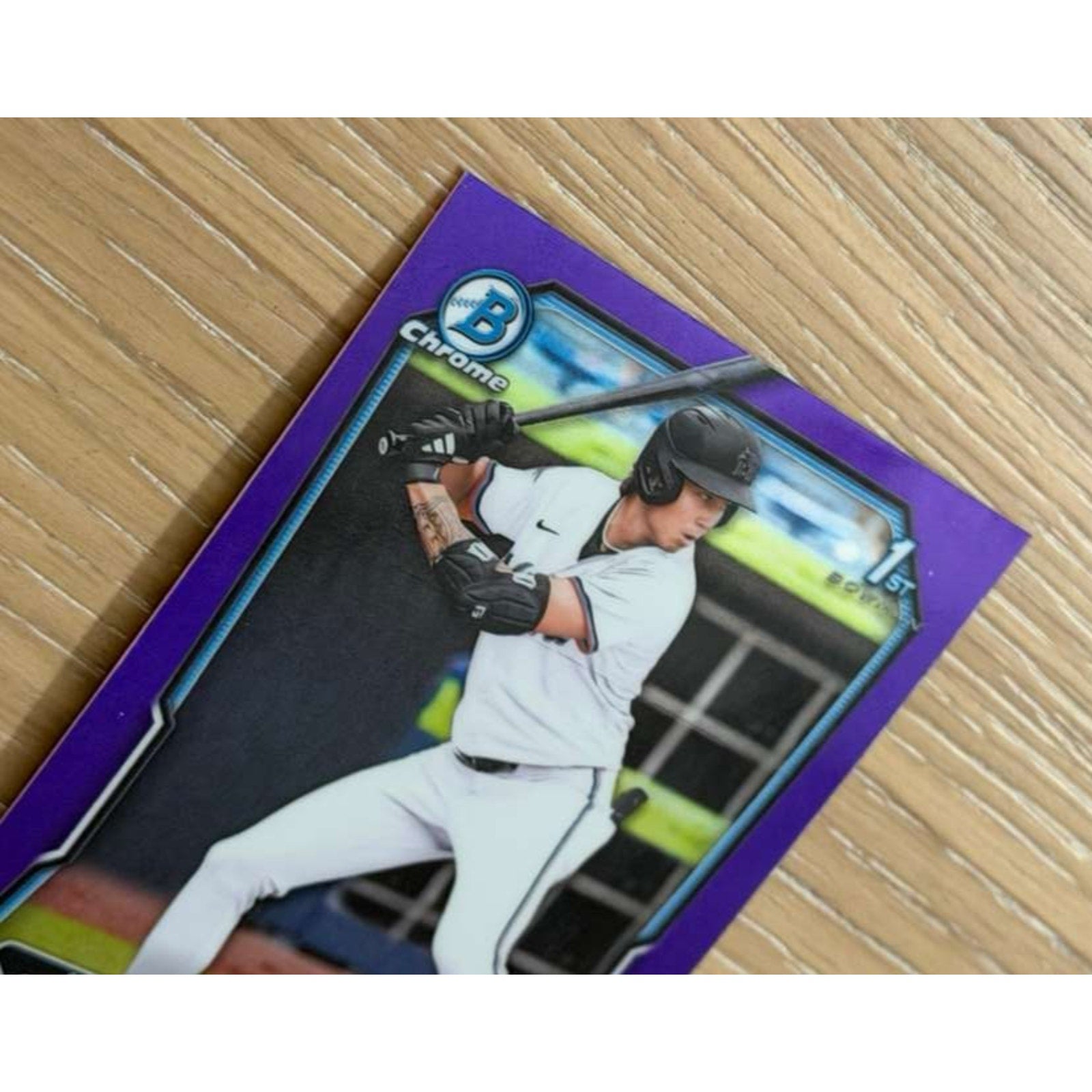 2026 Bowman Chrome Aiva Arquette 1st Purple Refractor /250 Draft Rookie Marlins