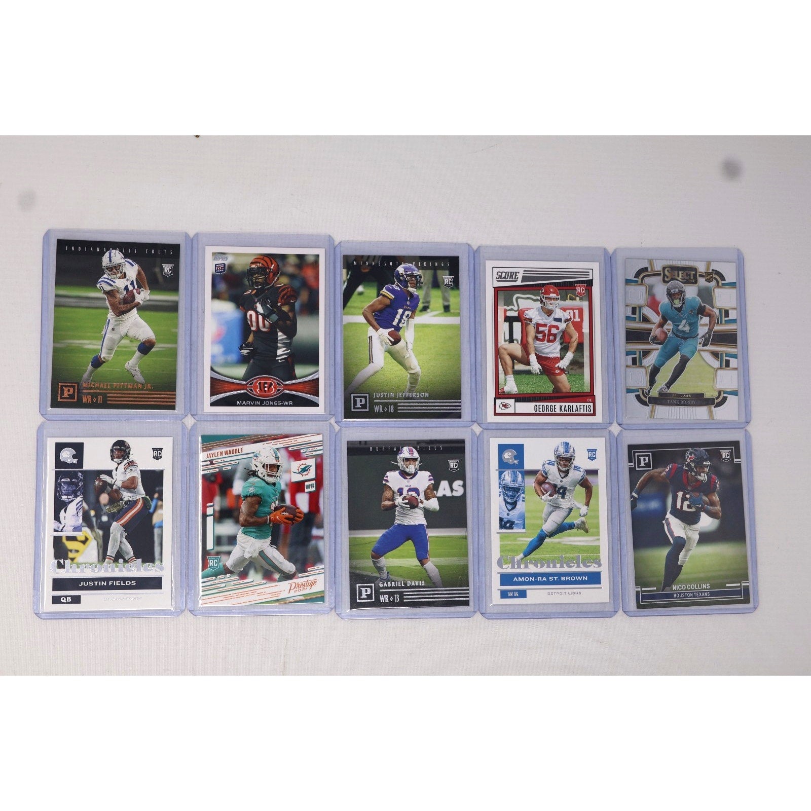 Lot Of 10 Star Rookies Football Cards Mint For $15 Free Shipping Jefferson Nico