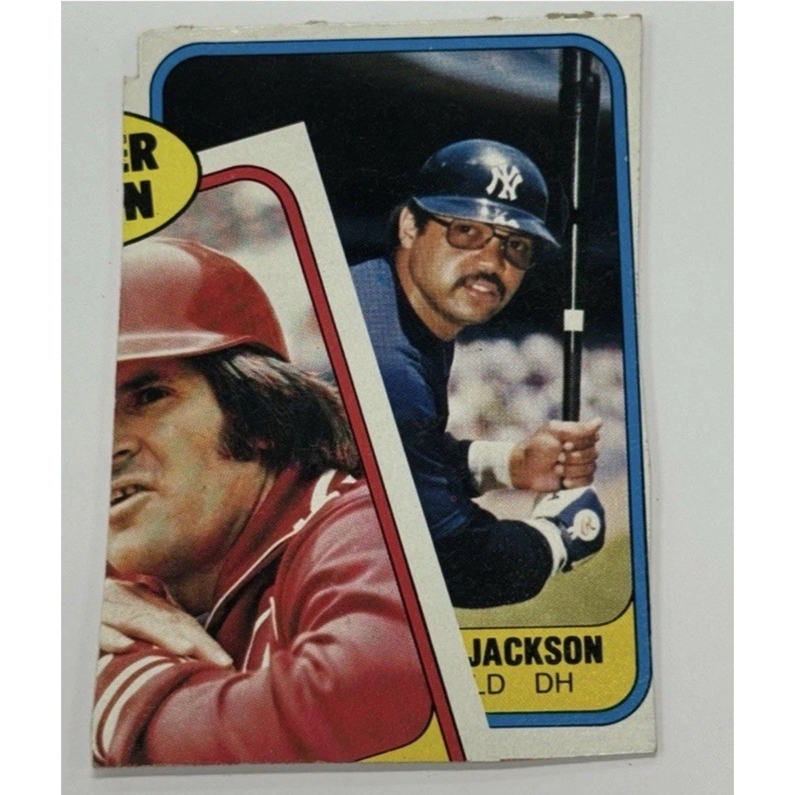 1981 Fleer Reggie Jackson Pete Rose Error Card Overlapping