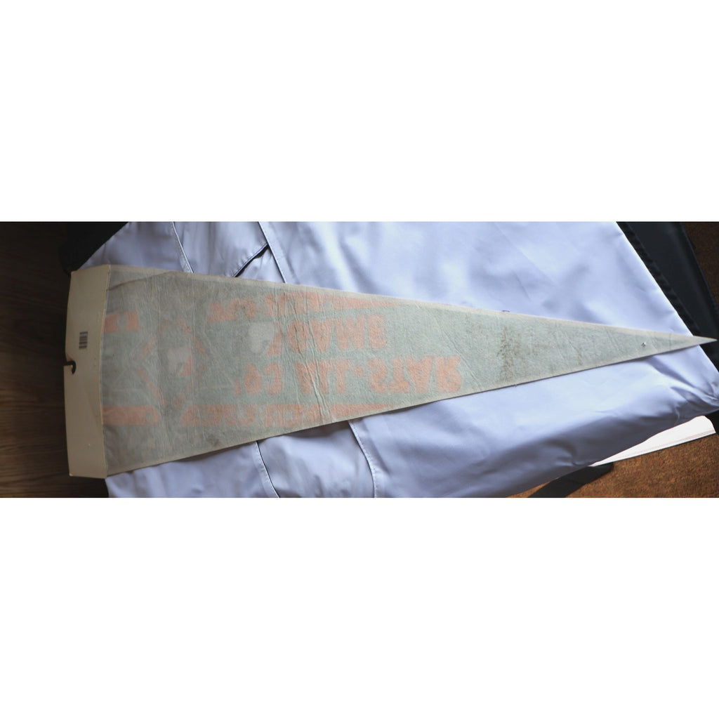 Backside edge and felt detail of 1993 Orioles pennant