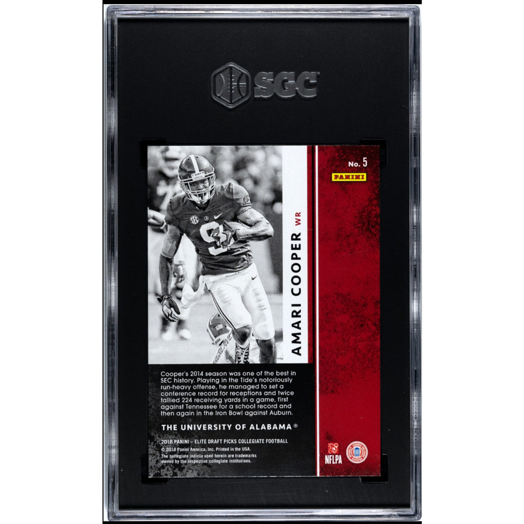 2018 Panini Elite Amari Cooper Draft Picks Aspirations Blue /25 #5 SGC 10
