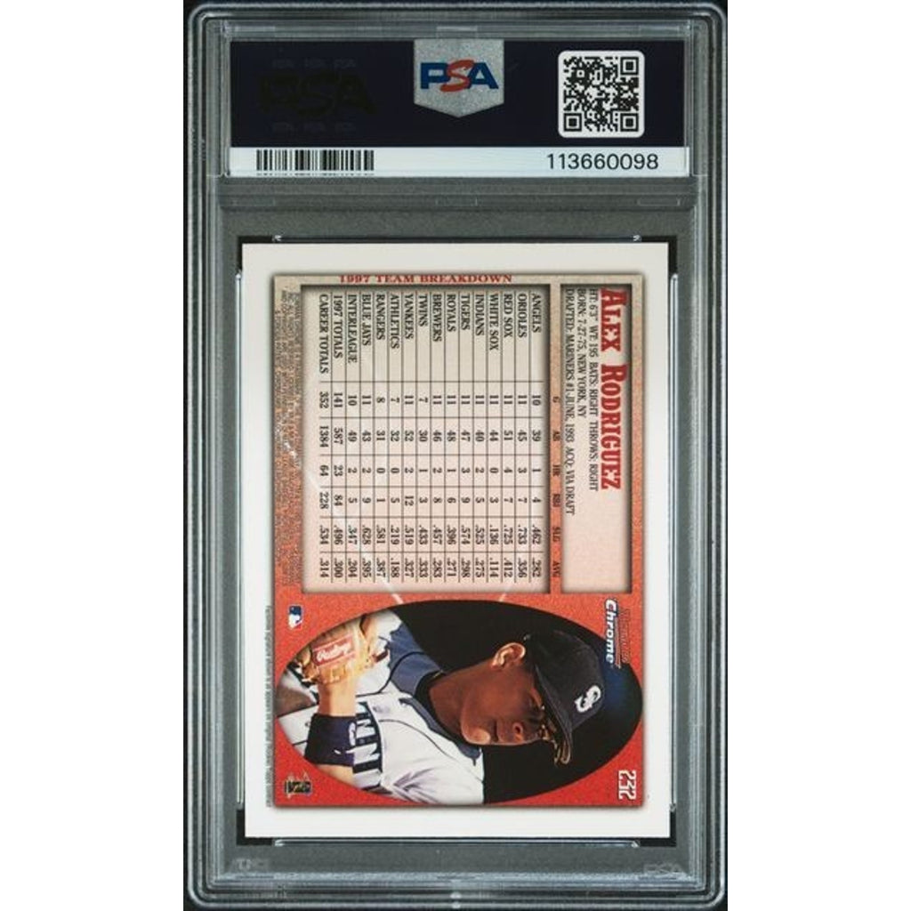 Alex Rodriguez 1998 Bowman Chrome International #232 PSA 10 Gem Mint