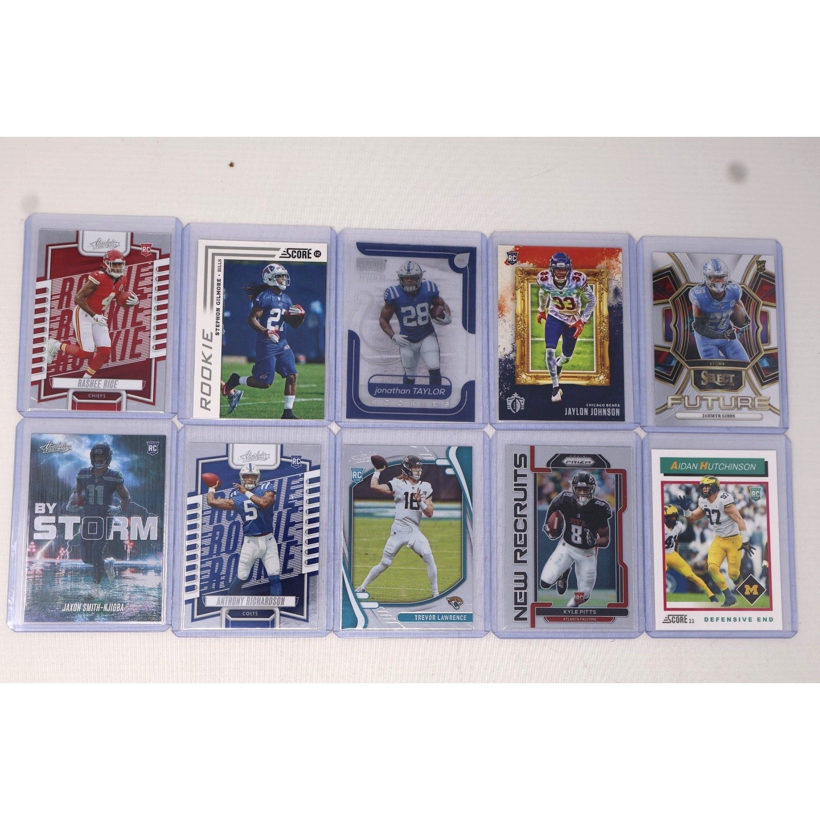 Lot Of 10 Star Rookies Football Cards Mint For $15 Free Shipping Hutch Gibbs...