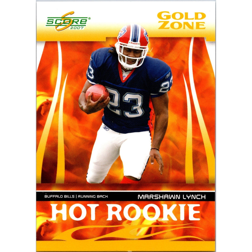 Marshawn Lynch 2007 Score Hot Rookie Gold Zone /600 #HR-4 RC
