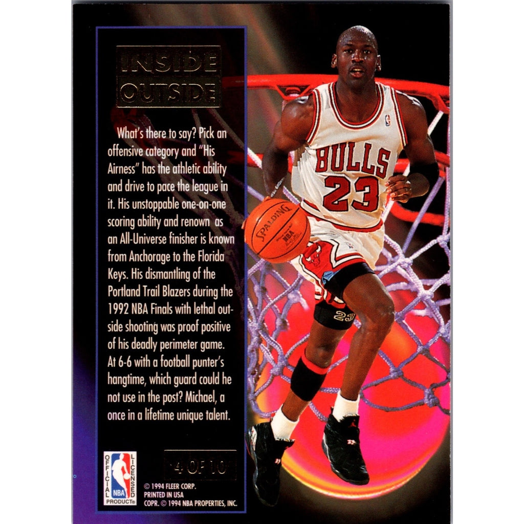 1993-94 Fleer Ultra Michael Jordan Inside Outside #4 NM
