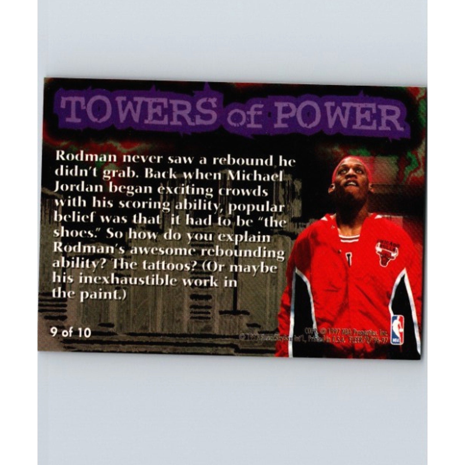 Mint Lot Of 2 1997 Dennis Rodman Fleer Towers of Power UD Dateline NBA #323