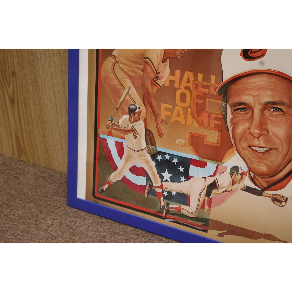 Brooks Robinson 1983 Baltimore Orioles Hall Of Fame Poster Framed 28x21