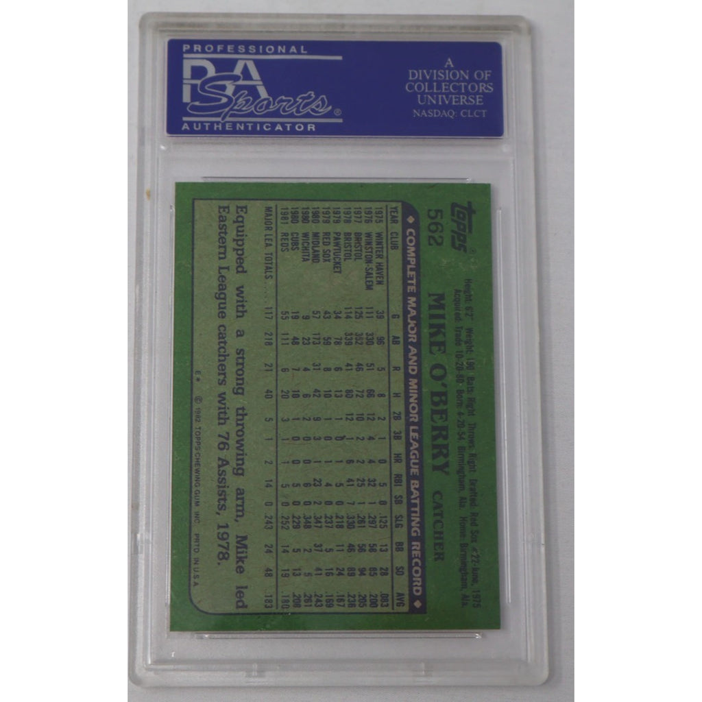 Mike O'Berry 1982 Topps #562 PSA 6