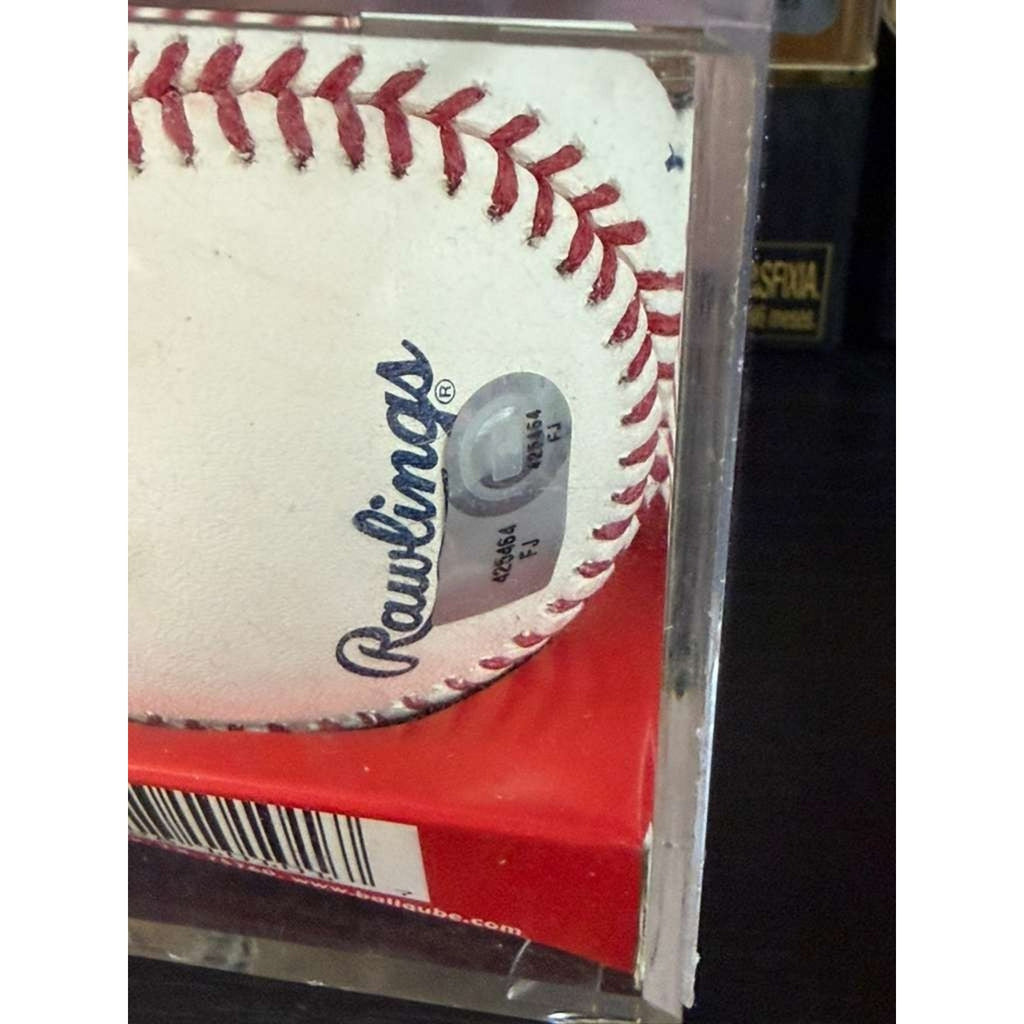 Brian Roberts Signed Official MLB Baseball Auto w/ MLB Hologram & Display Case