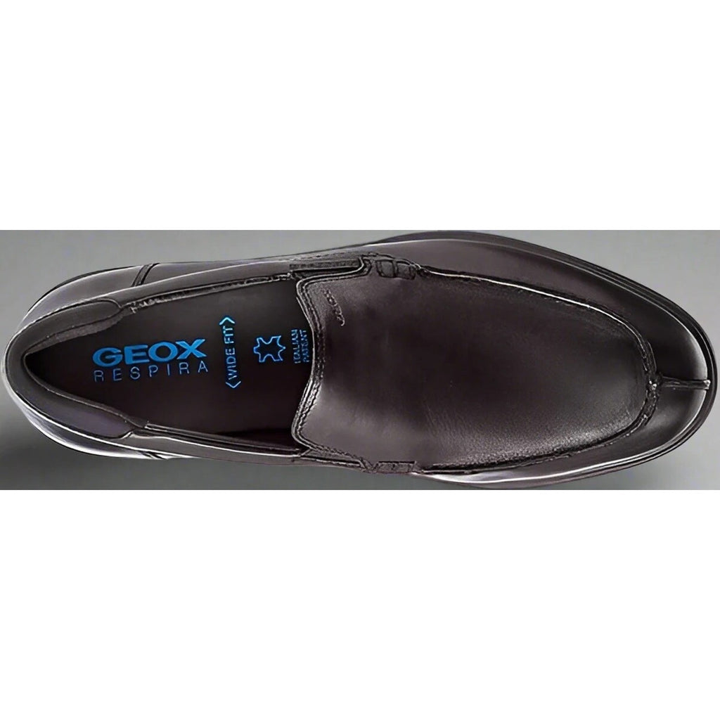 Geox Mens U Spherica Respira Loafer EC11C Cushion Black Breathable Leather