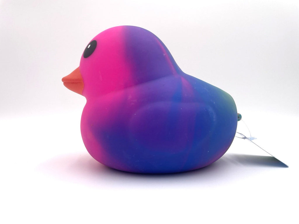 Sunny Days Jumbo Squeezy Duck – Tie-Dye Yellow Squishy Stress Relief Toy – New