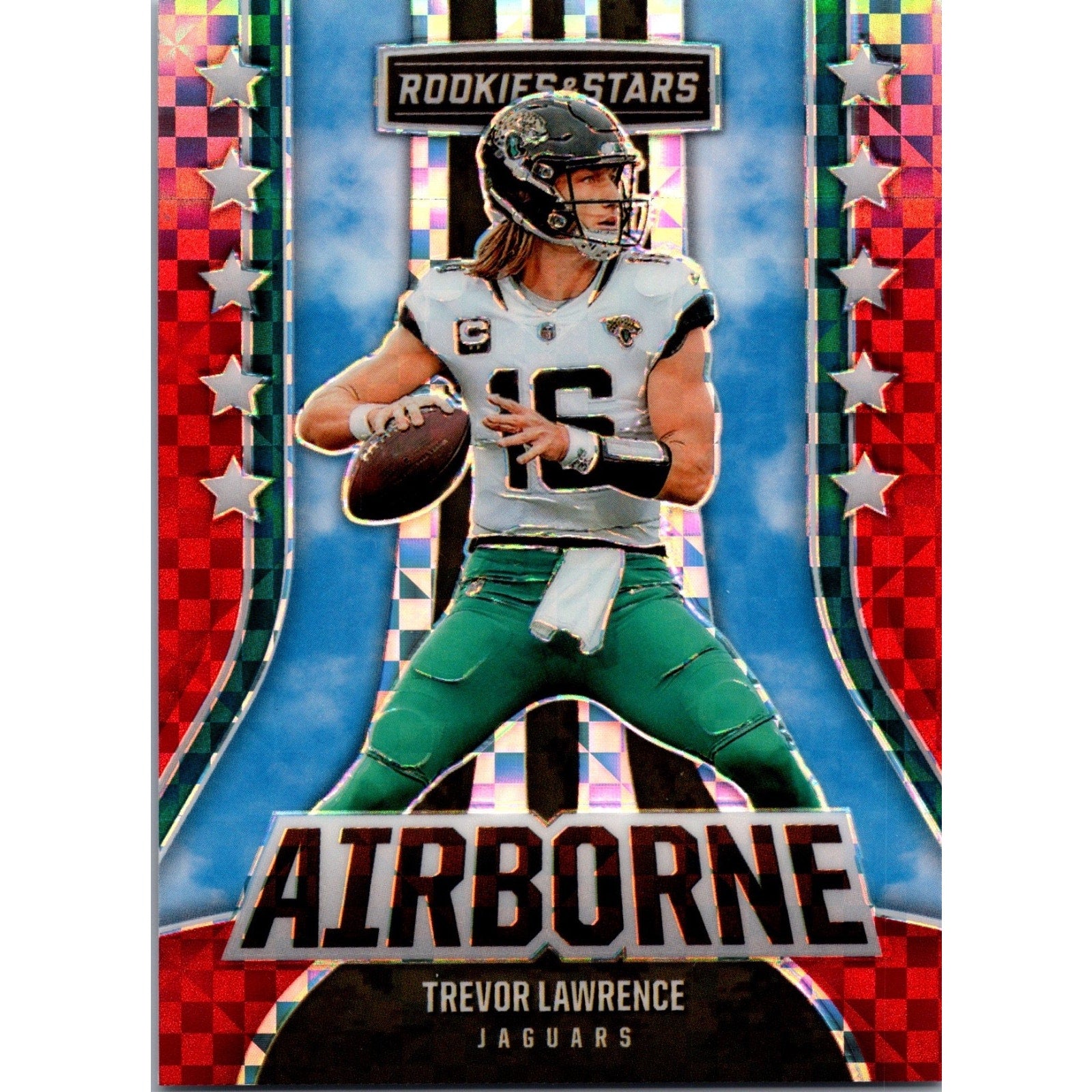 Trevor Lawrence 2023 Panini Rookies & Stars #AI-15 Airborne Red Plaid