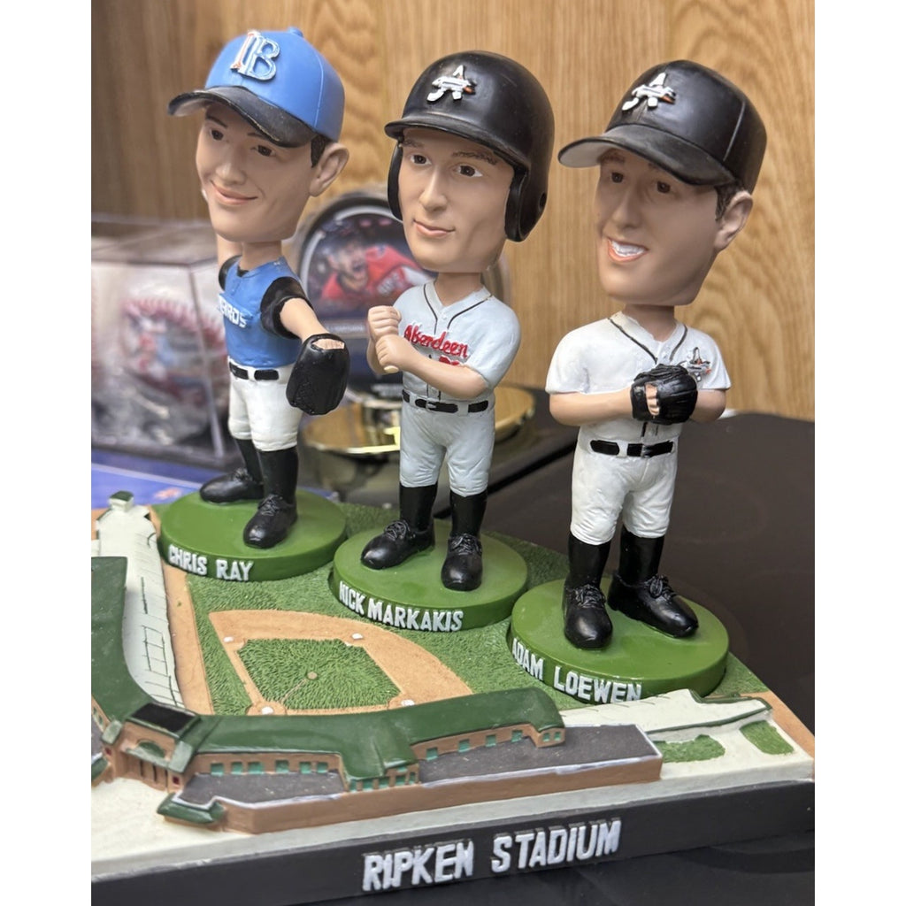 Nick Markakis Chris Ray Adam Loewen Triple Bobblehead Ripken Stadium Ironbirds