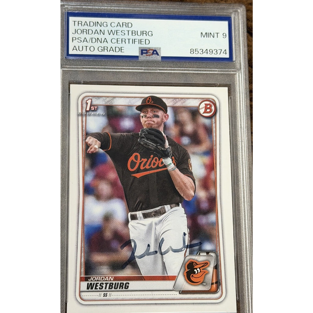Jordan Westburg 2020 Bowman Draft Rookie Autograph PSA 9 #BD-111 Orioles Prospect