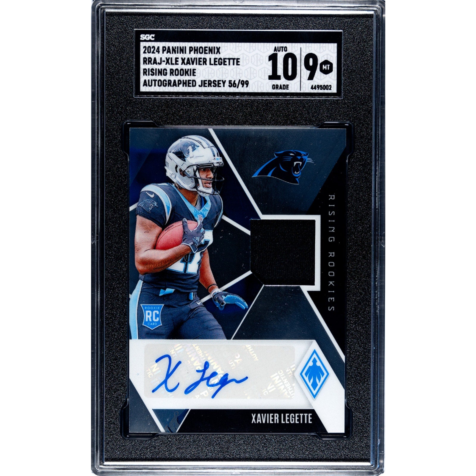 Xavier Legette 2024 Panini Phoenix #RRAJ-XLE Rising RC Auto Jersey /99 SGC 10/9