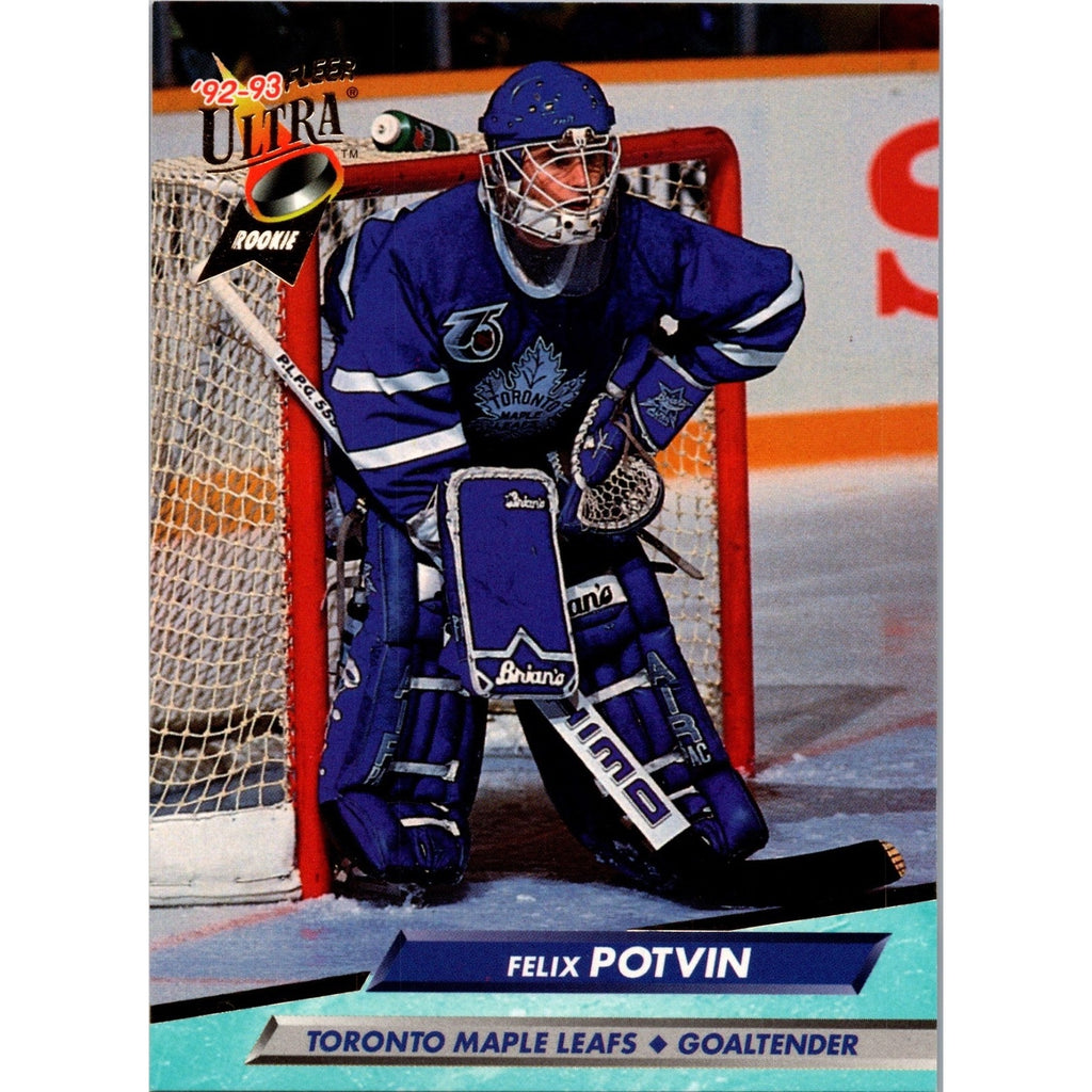 Felix Potvin 1992-93 Fleer Ultra Rookie Card RC #213 Toronto Maple Leafs