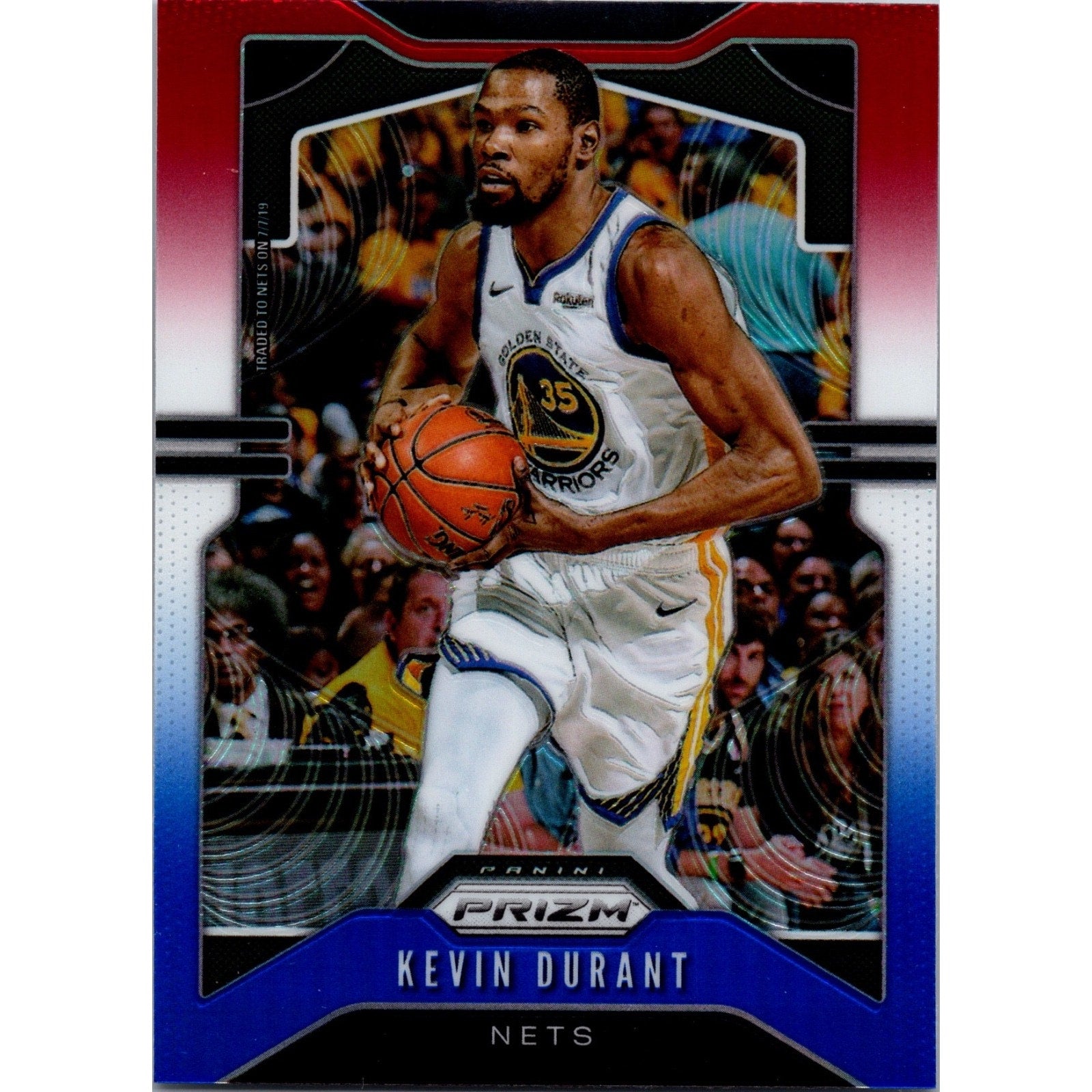 Kevin Durant 2019-20 Panini Prizm Prizms Red White and Blue #210 GS Warriors KD