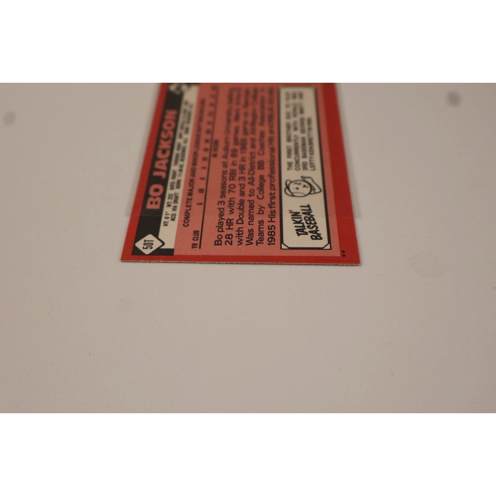 Bo Jackson 1986 Topps Traded Rookie #50T RC NM Rookie