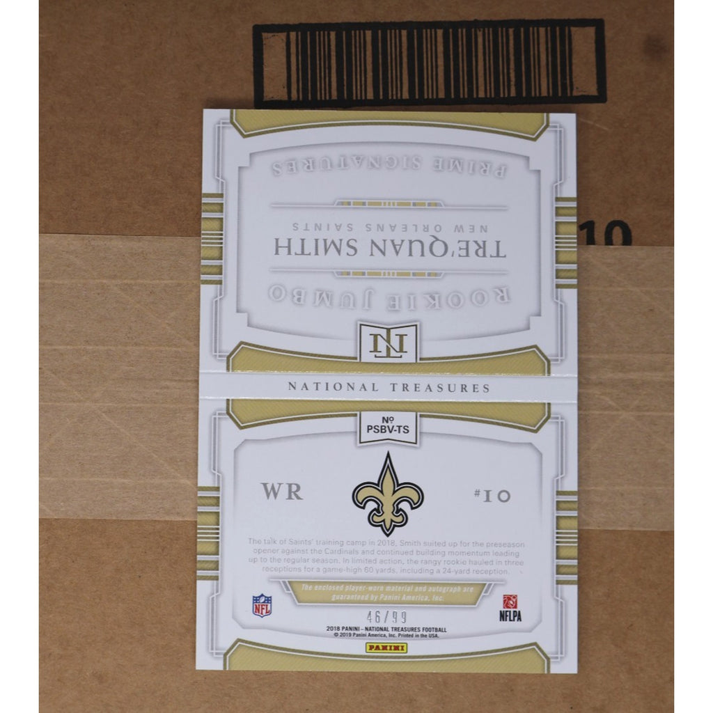 Trequan Smith 2018 Panini Jumbo Patch Rookie Auto Booklet Card #PSBV-TS /99 RC