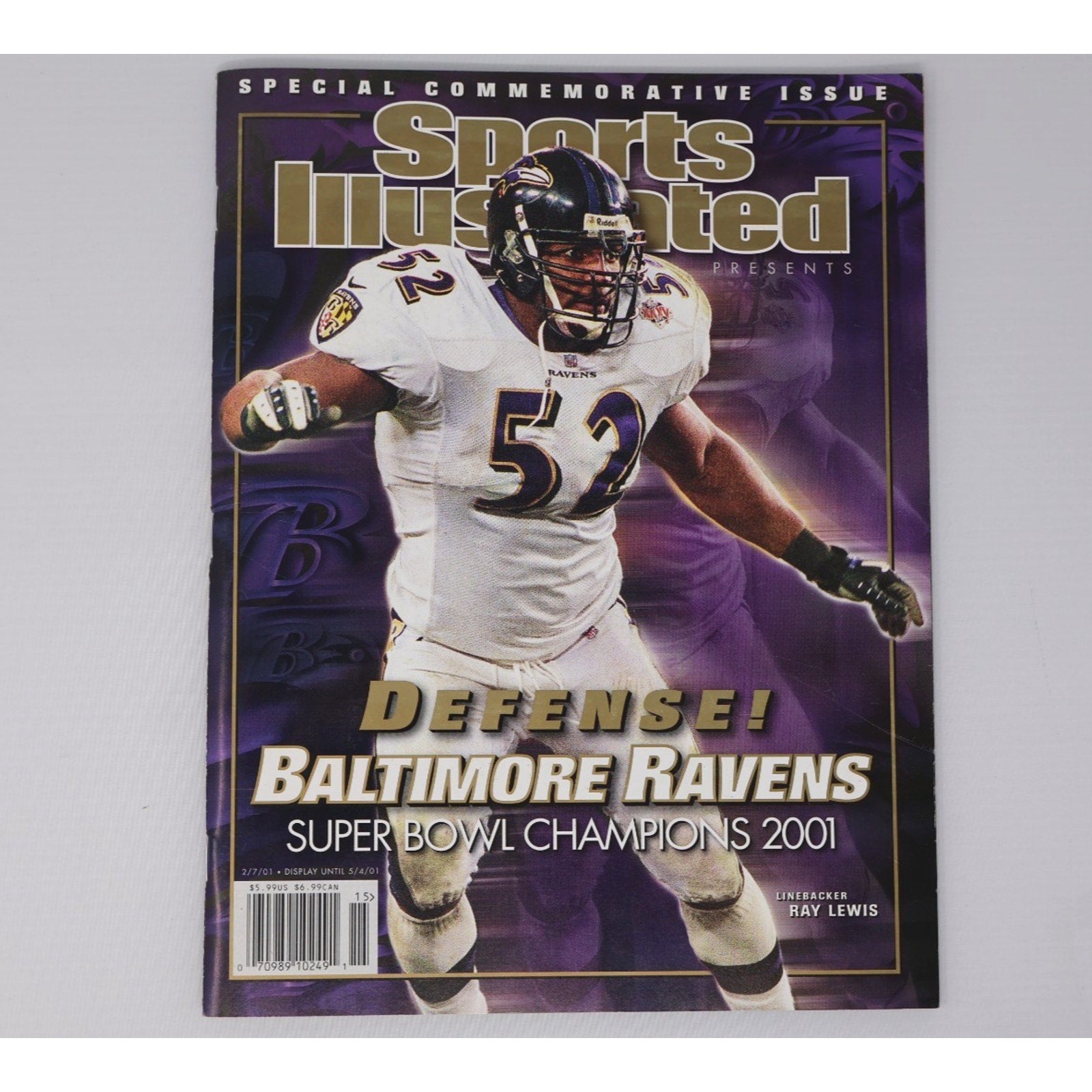 Sports Illustrated Baltimore Ravens 2001 Champs Commemorative Issue No Label