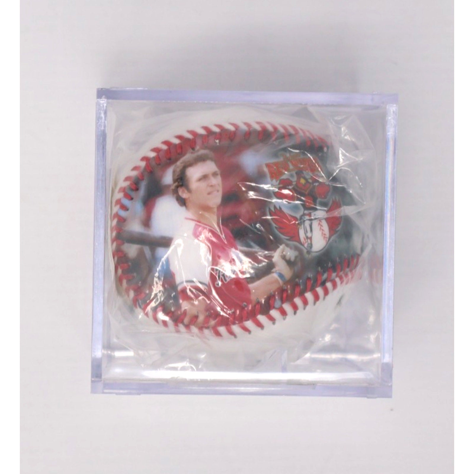 Cal Ripken Jr Minor Leagues Rochester Red Wings Commemorative Fotoball In Case