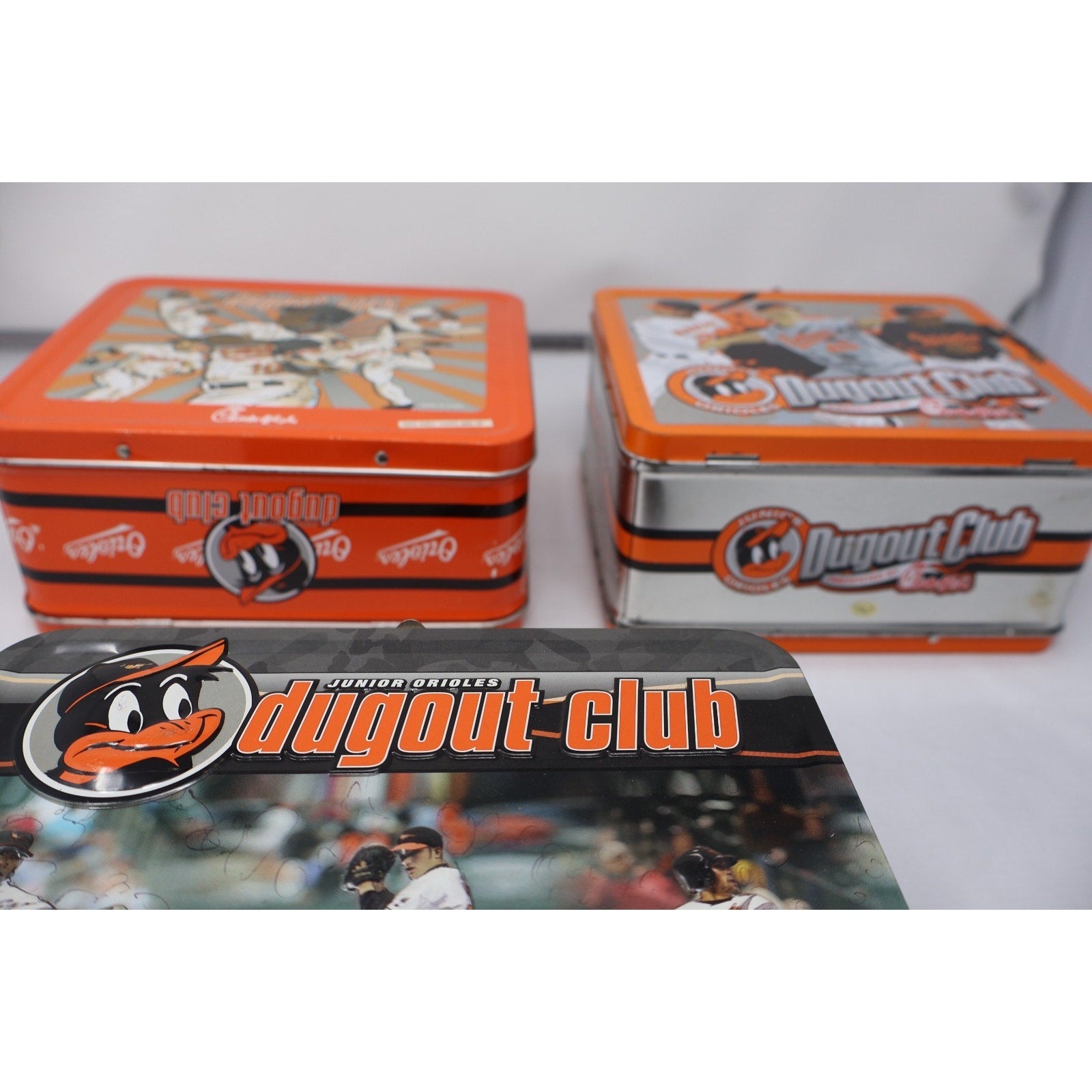 Lot Of 3 Baltimore Orioles Vintage Metal Lunchboxes